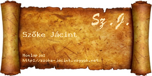 Szőke Jácint névjegykártya